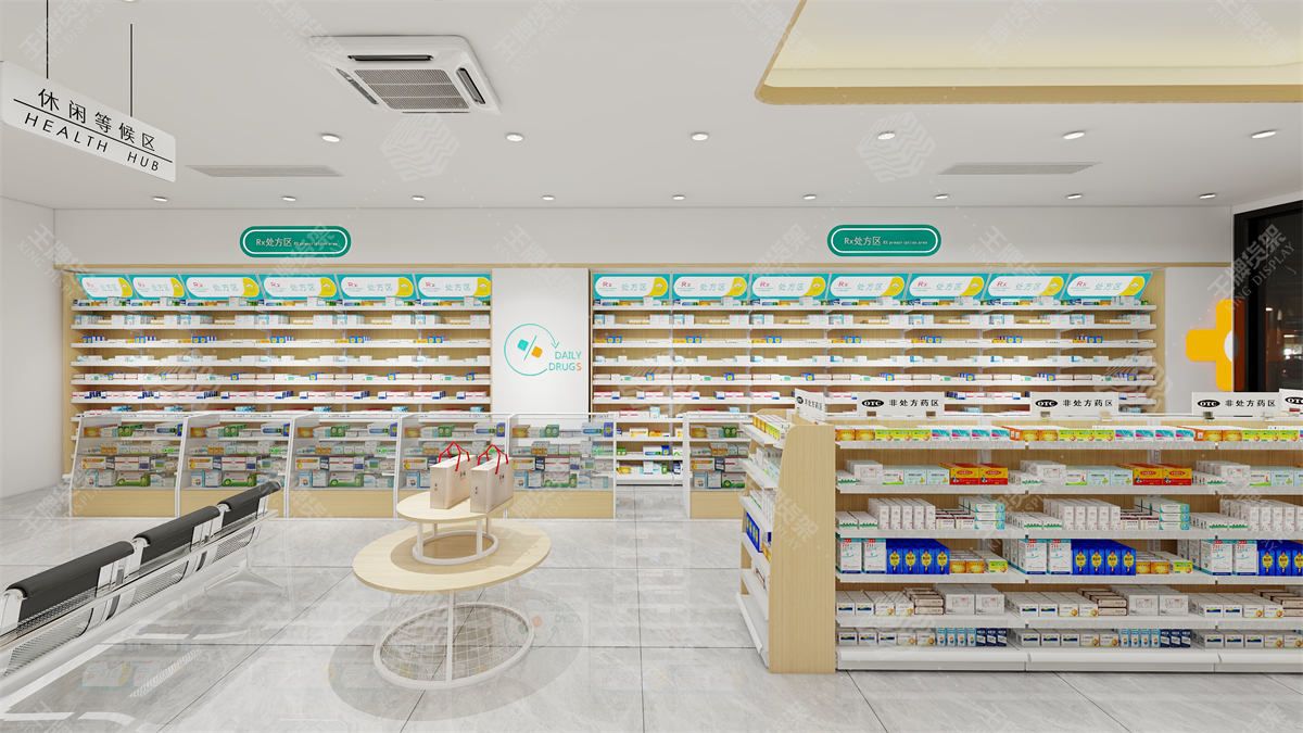 药店货架，药房货架，王牌货架