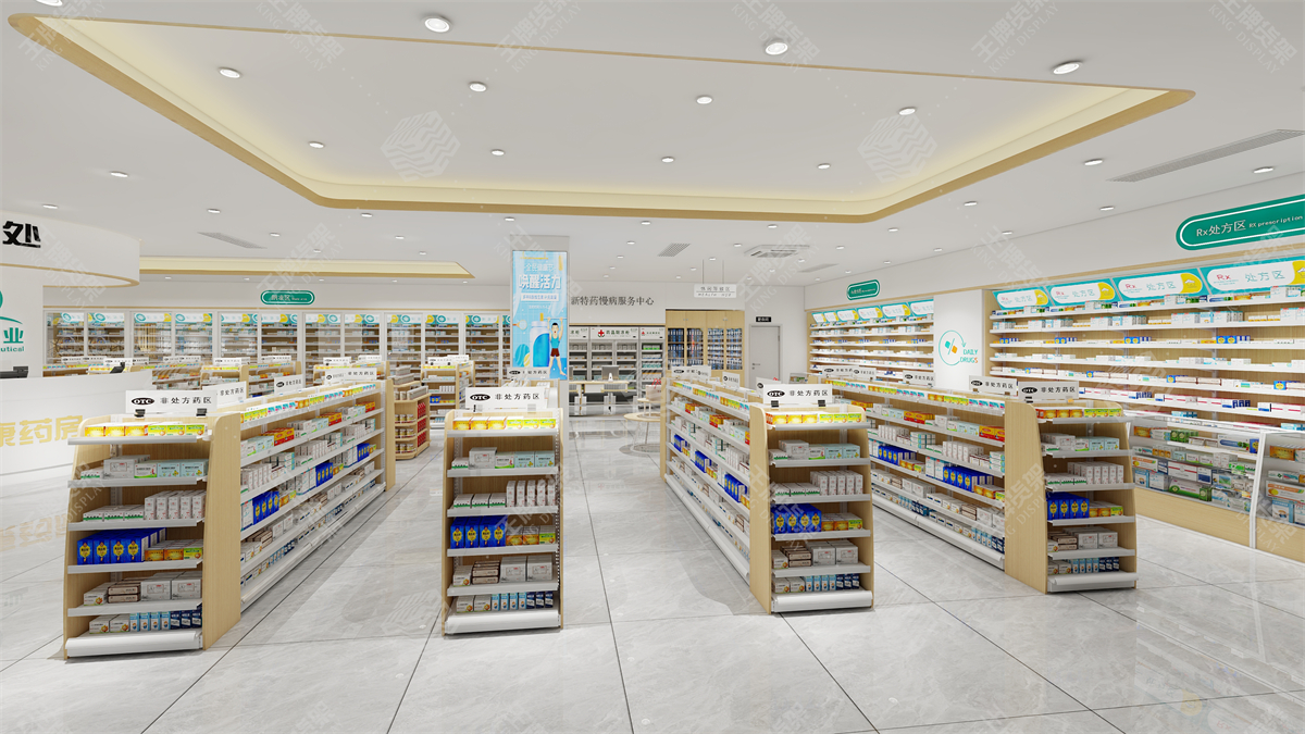 药店货架，药房货架，王牌货架