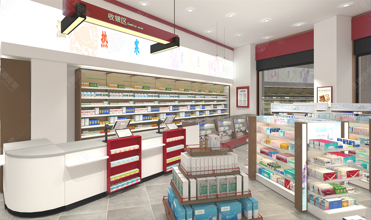 药店货架，药房货架，王牌货架