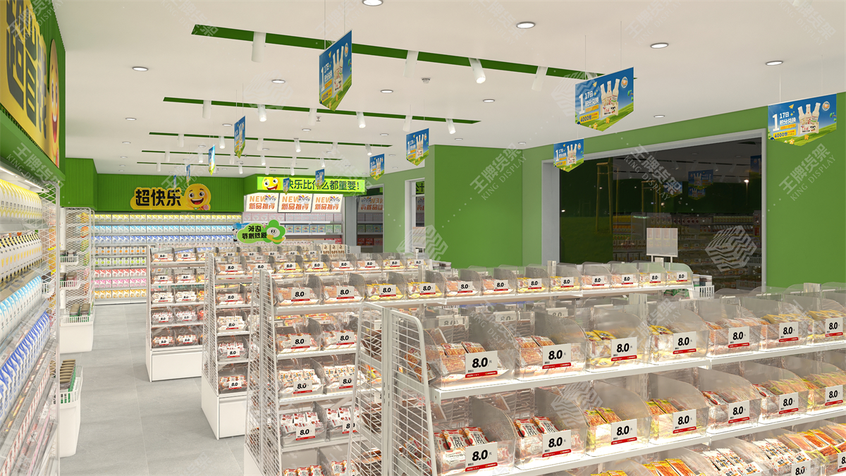零食店货架，食品店货架，王牌货架